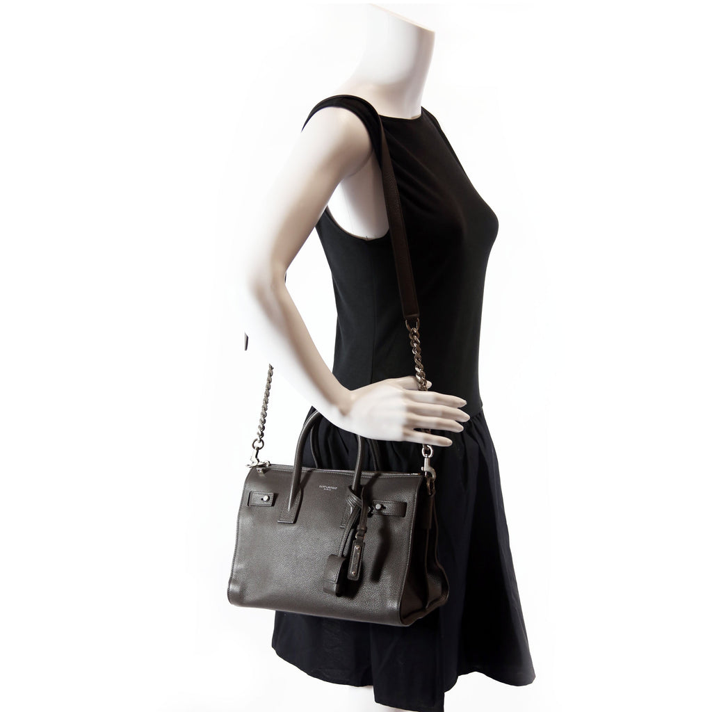 SAINT LAURENT Sac De Jour Baby Supple 4911715 Grey