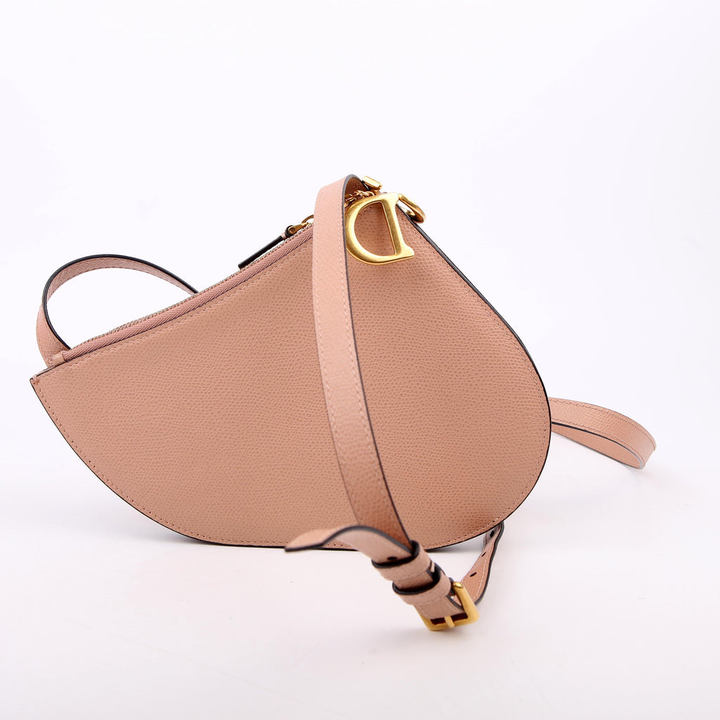 Dior Saddle Triple Zip Pouch Bag Nude