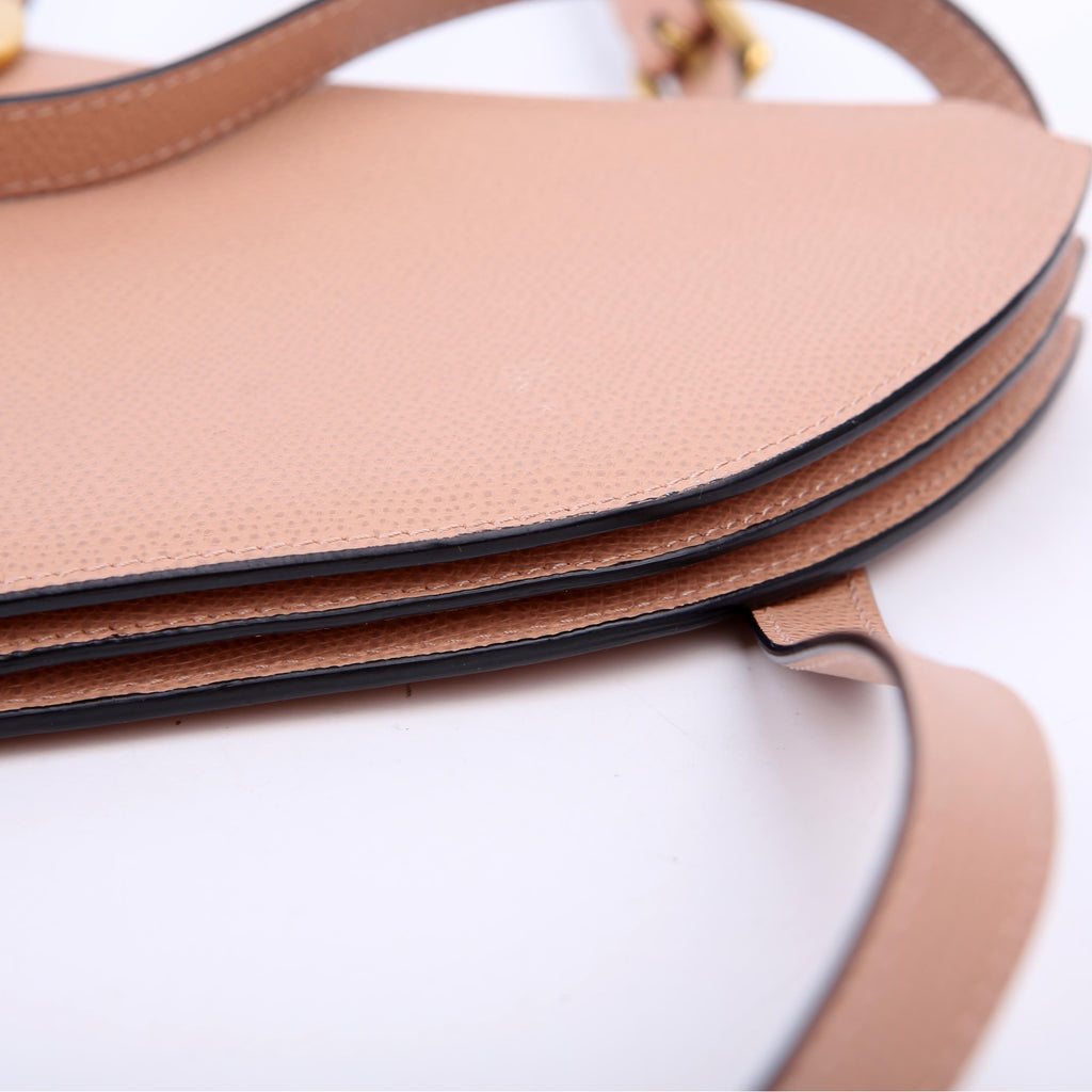 Dior Saddle Triple Zip Pouch Bag Nude
