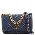 Chanel 19 WOC Quilted Denim 29M