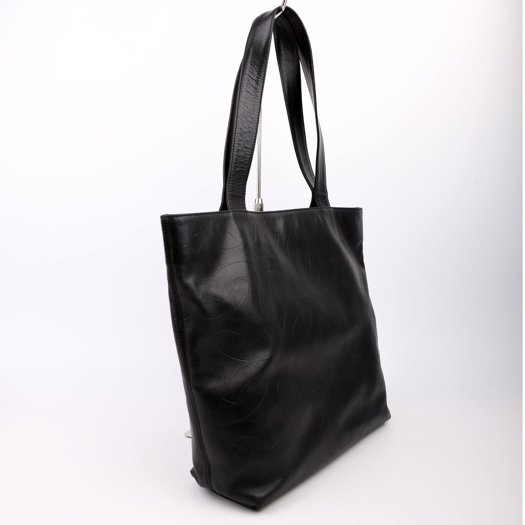 Coco Mark Embossed Tote 6M Black