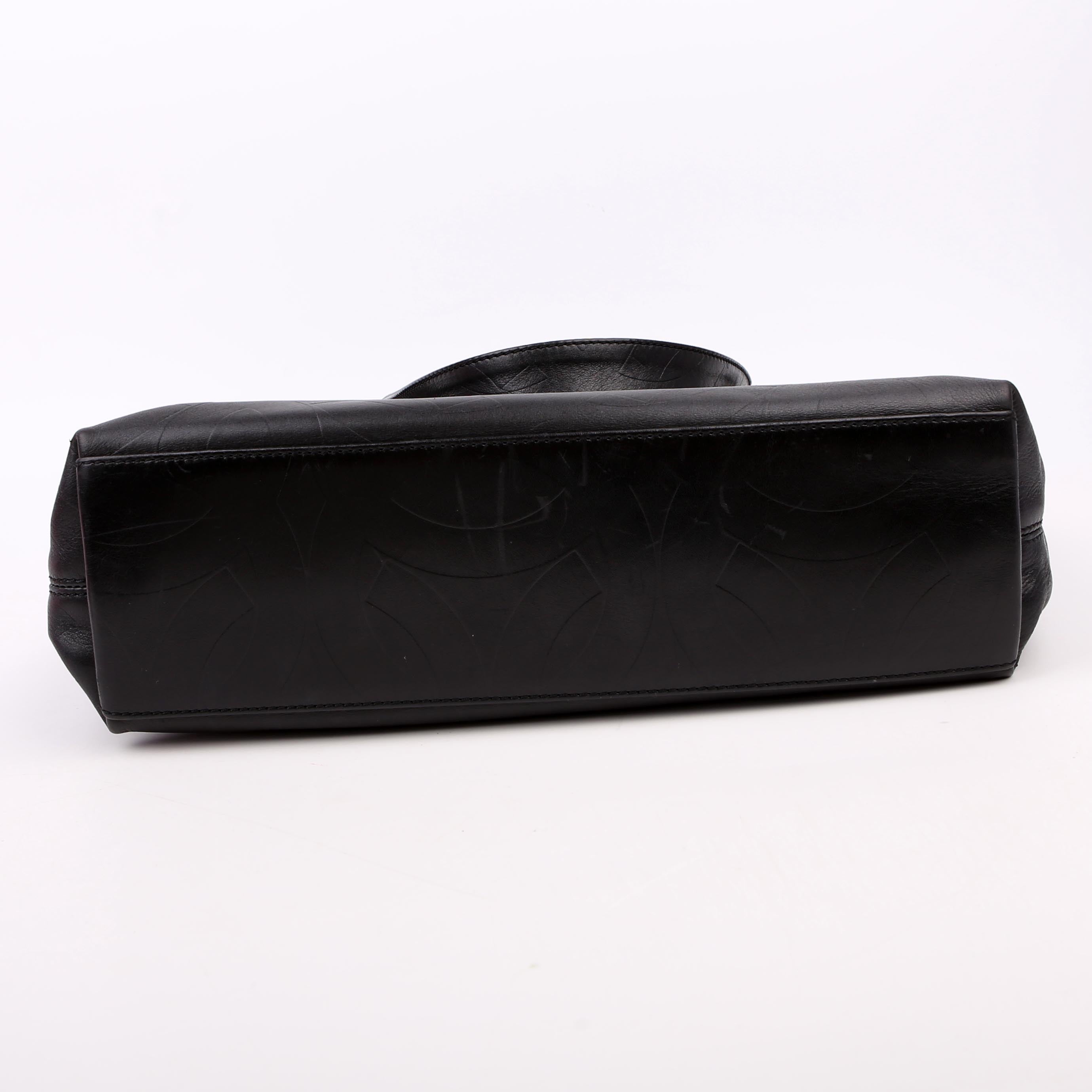 Coco Mark Embossed Tote 6M Black