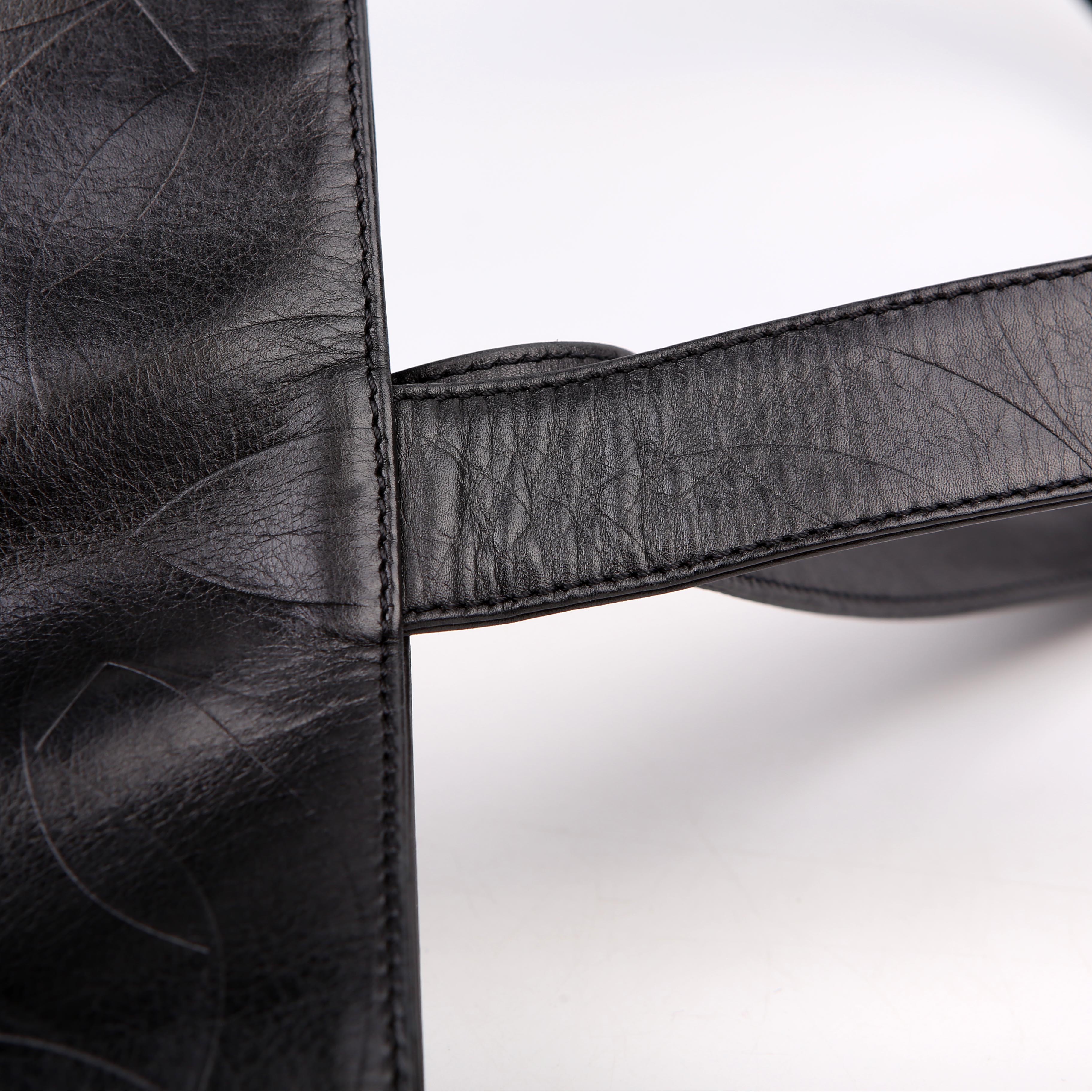 Coco Mark Embossed Tote 6M Black