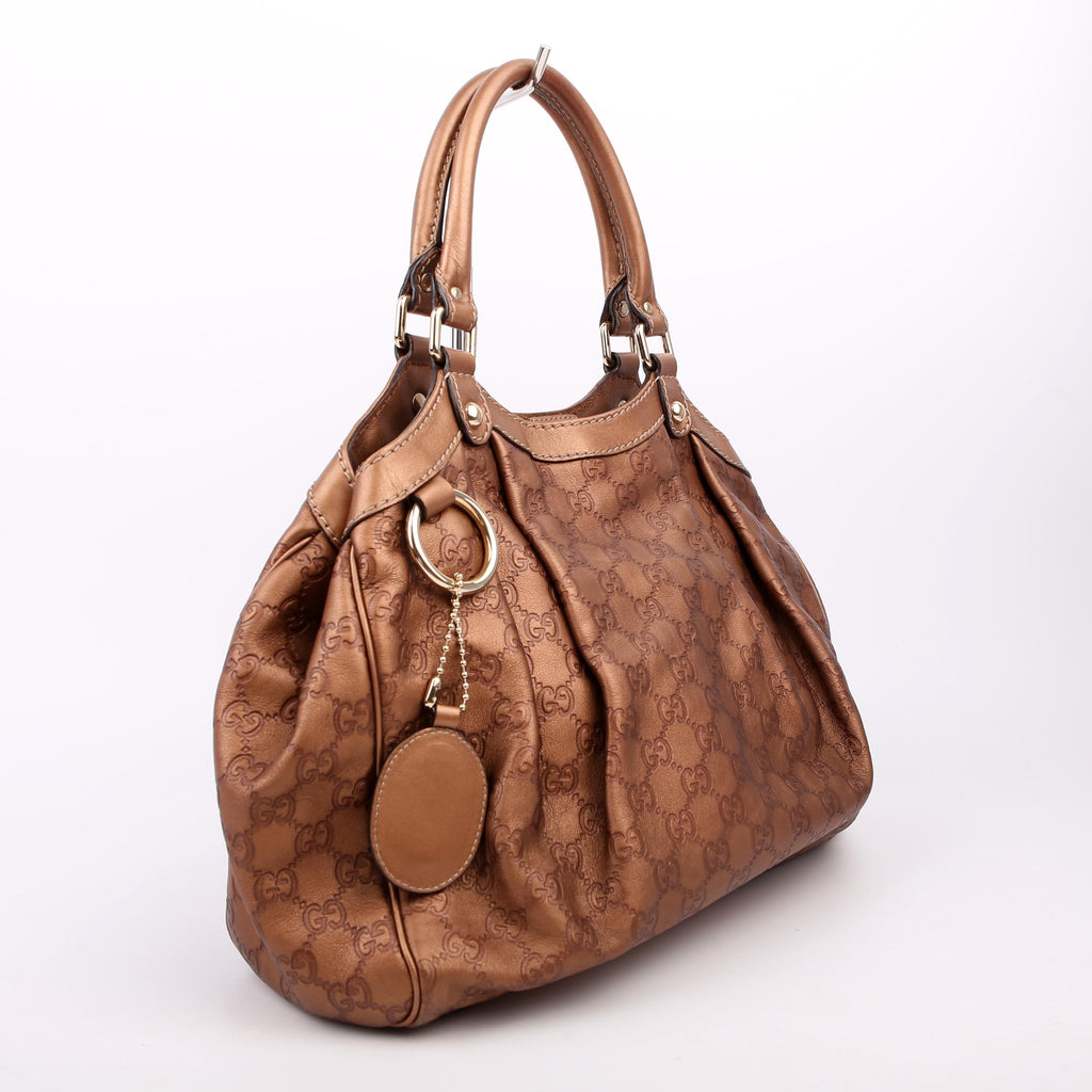 Gucci 211944 Sukey GG Leather Medium Copper