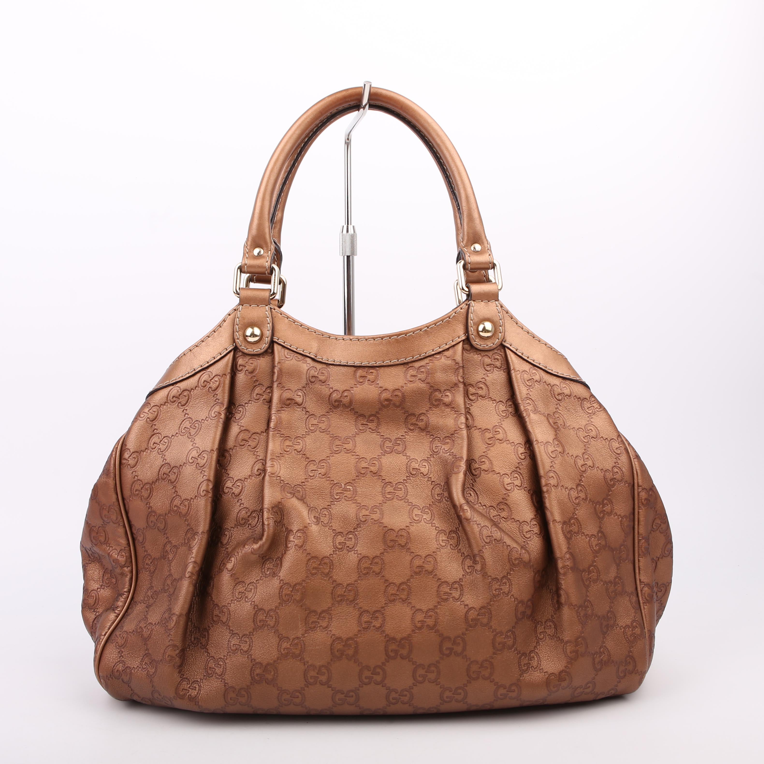 Gucci 211944 Sukey GG Leather Medium Copper