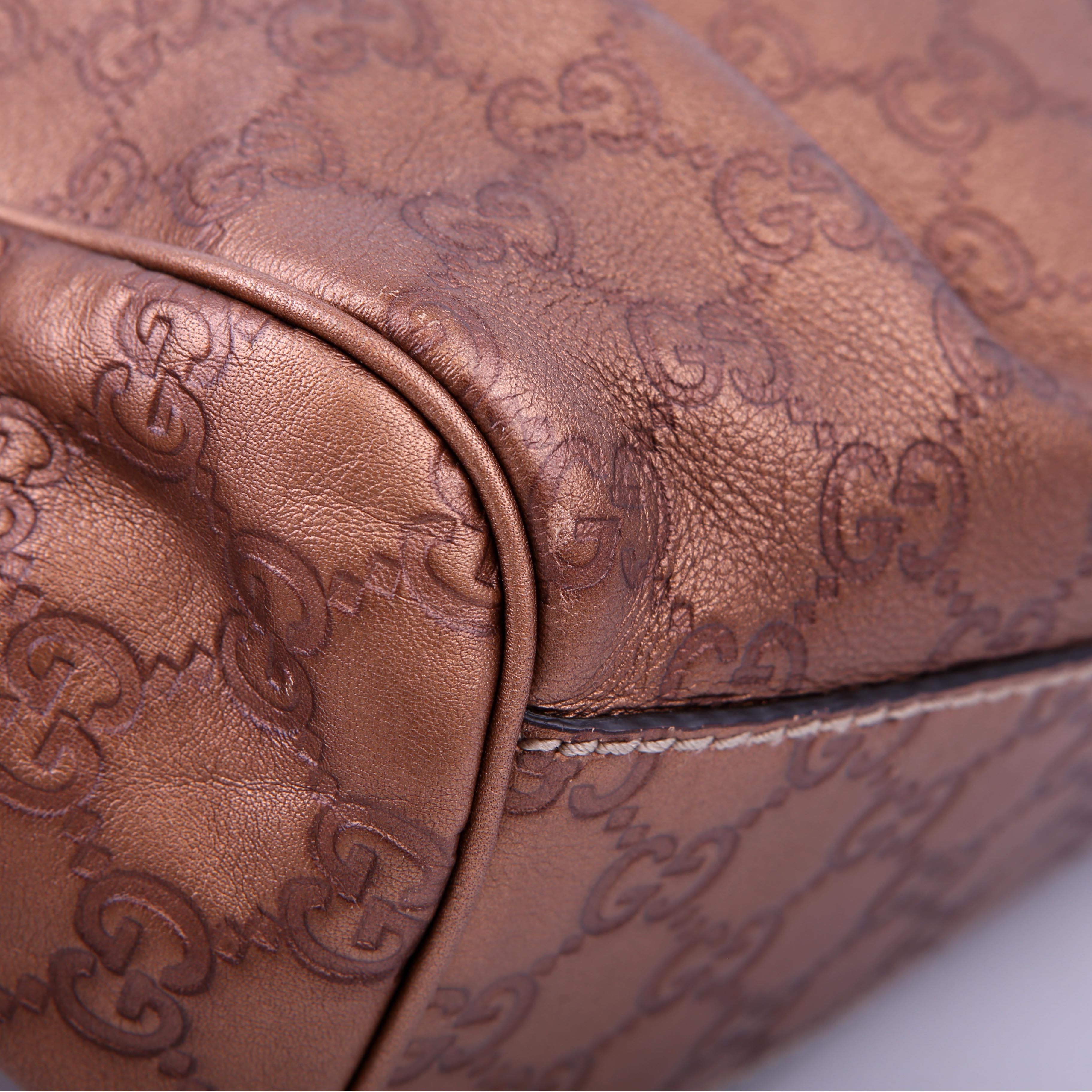 Gucci 211944 Sukey GG Leather Medium Copper