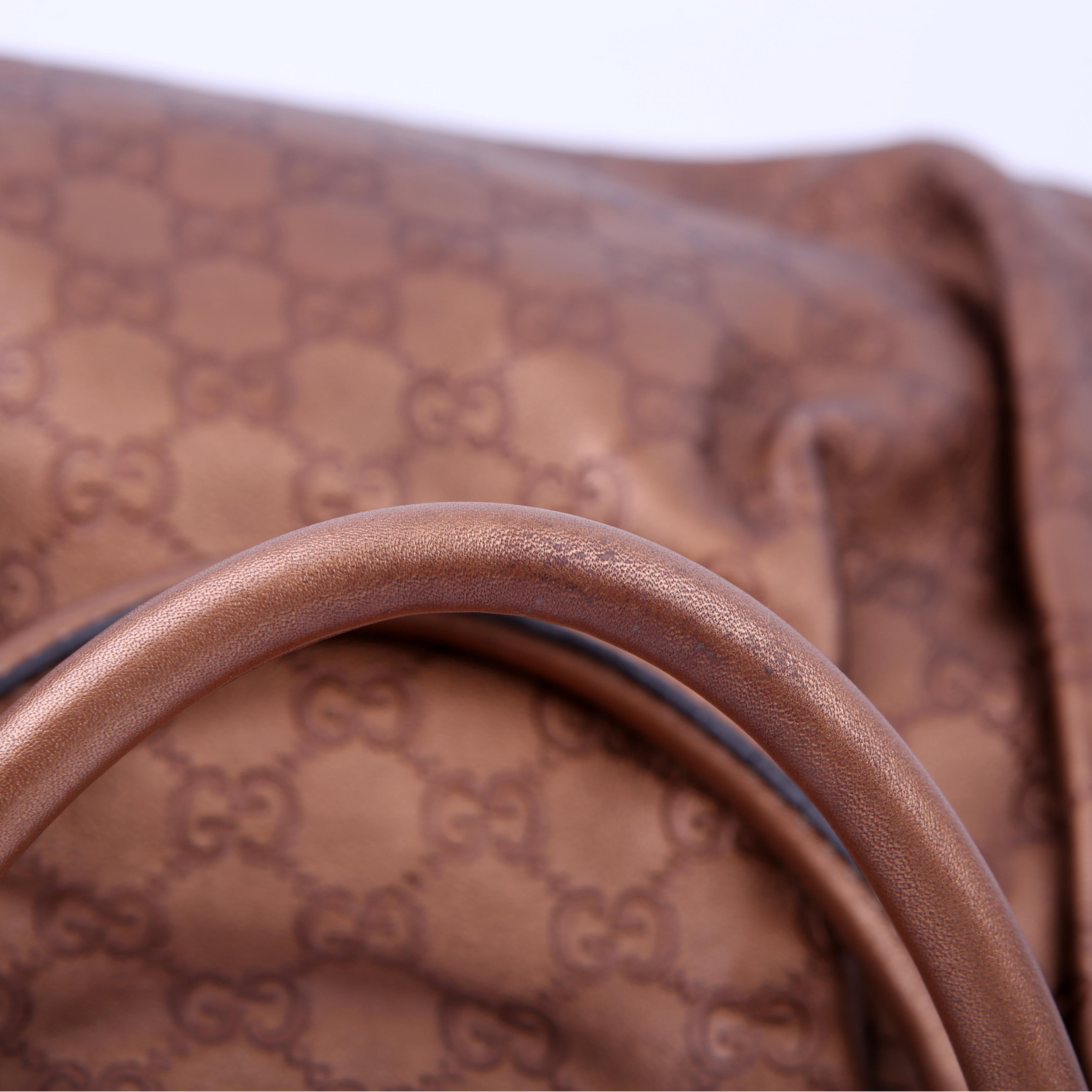 Gucci 211944 Sukey GG Leather Medium Copper