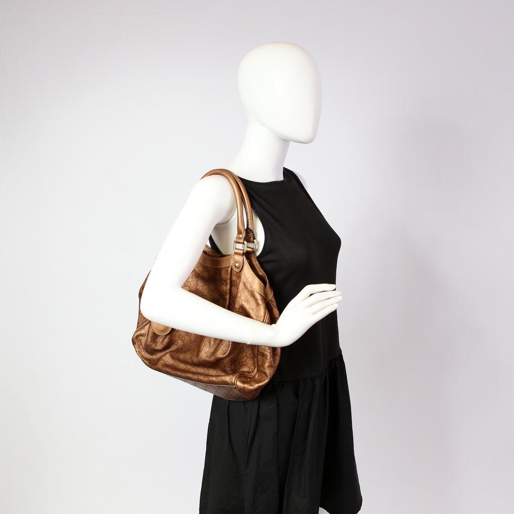 Gucci 211944 Sukey GG Leather Medium Copper