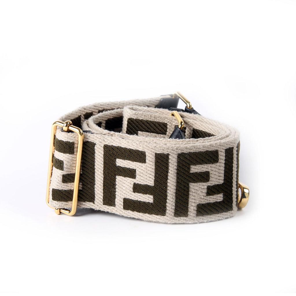 Fendi 8AV386 Strap You FF Fabric Strap Beige/Olive