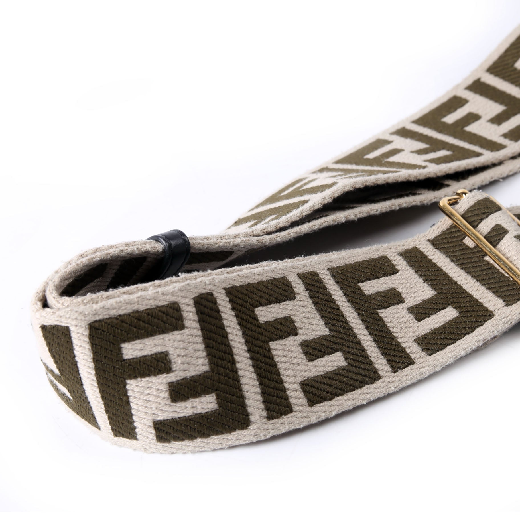 Fendi 8AV386 Strap You FF Fabric Strap Beige/Olive