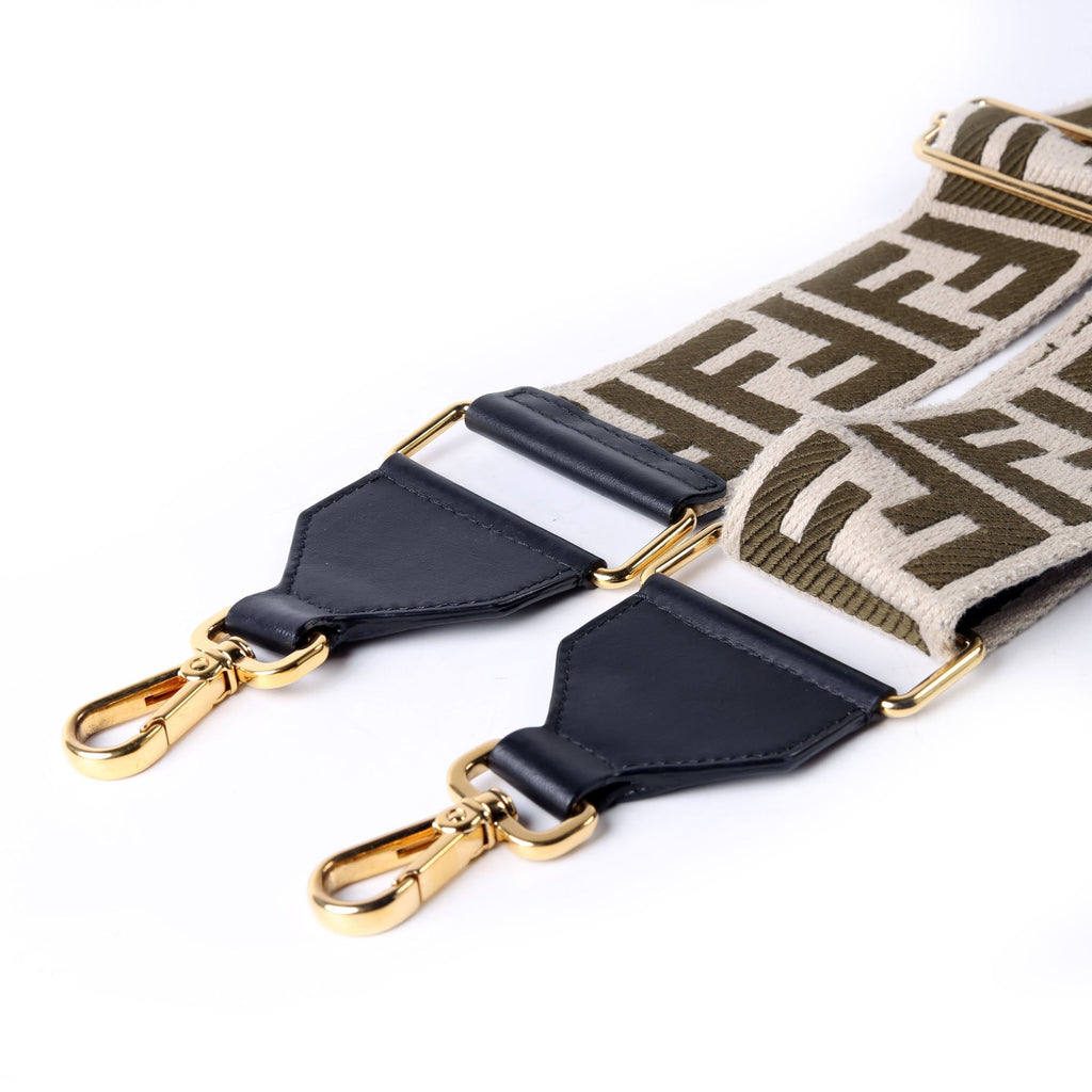 Fendi 8AV386 Strap You FF Fabric Strap Beige/Olive