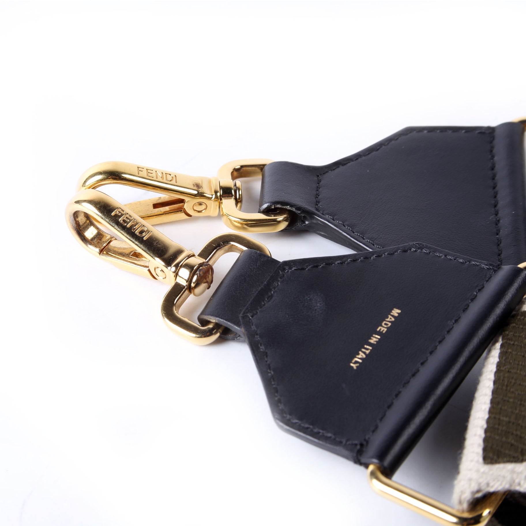 Fendi 8AV386 Strap You FF Fabric Strap Beige/Olive