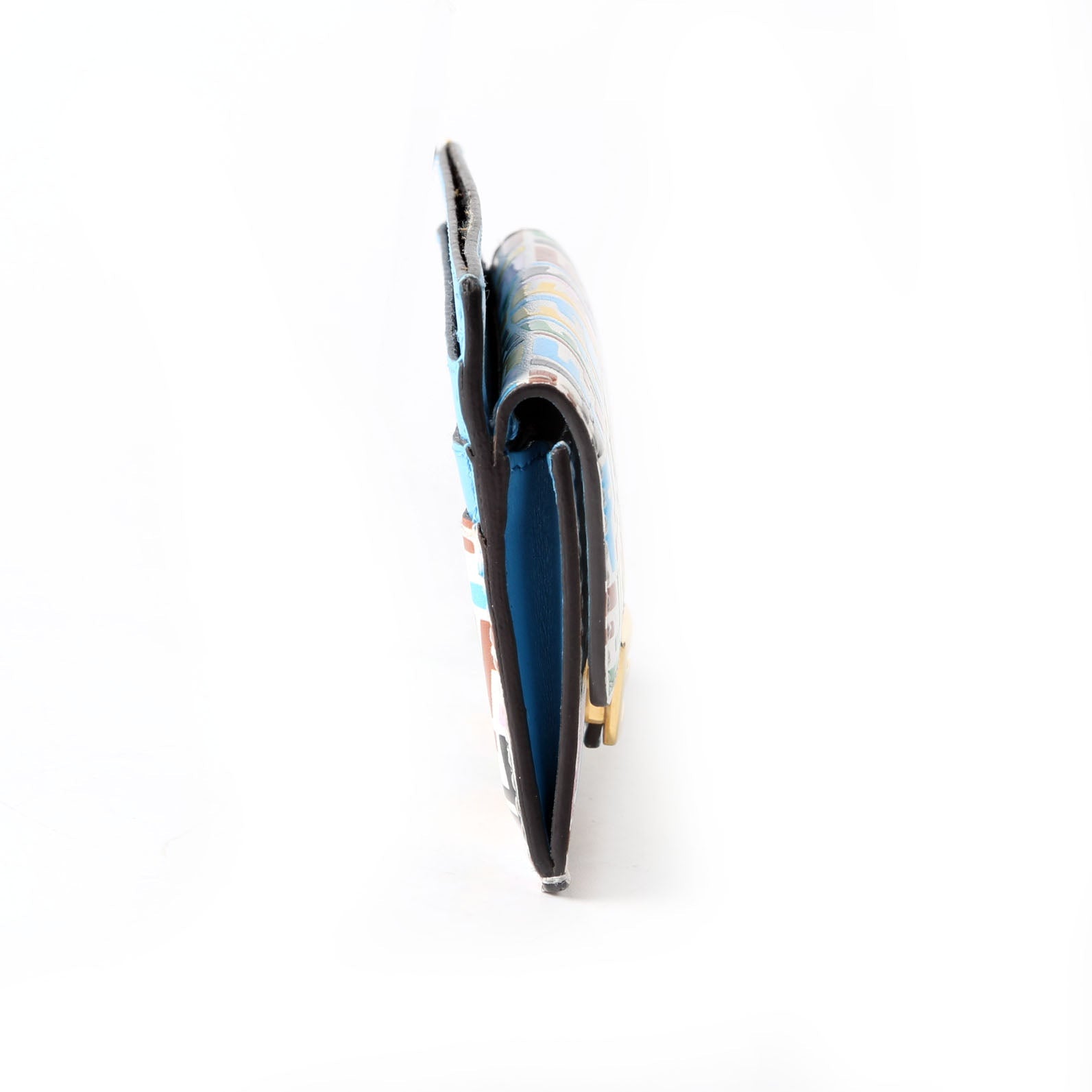 Fendi 8M0423 FF Vertigo Leather Baguette Card Holder Multicolor