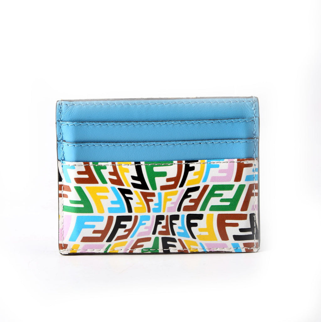 Fendi 8M0423 FF Vertigo Leather Baguette Card Holder Multicolor