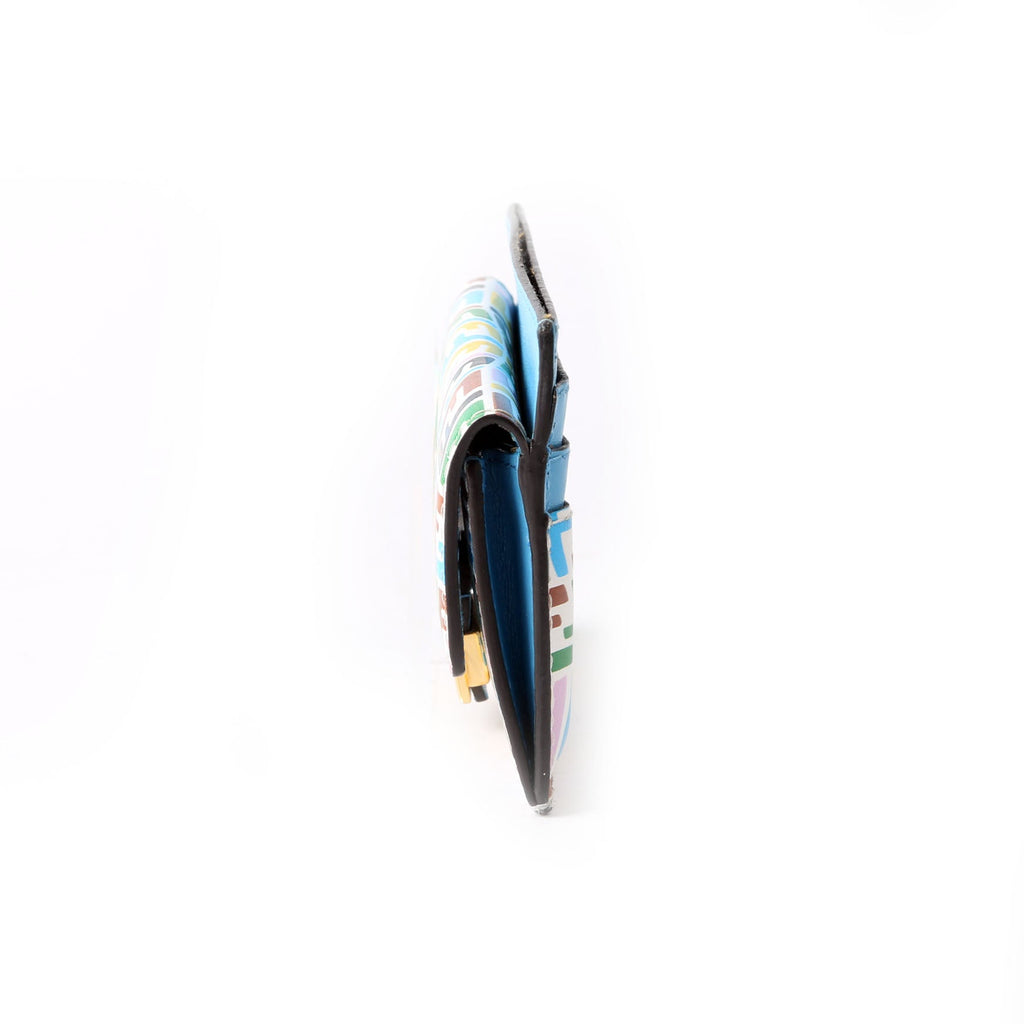 Fendi 8M0423 FF Vertigo Leather Baguette Card Holder Multicolor