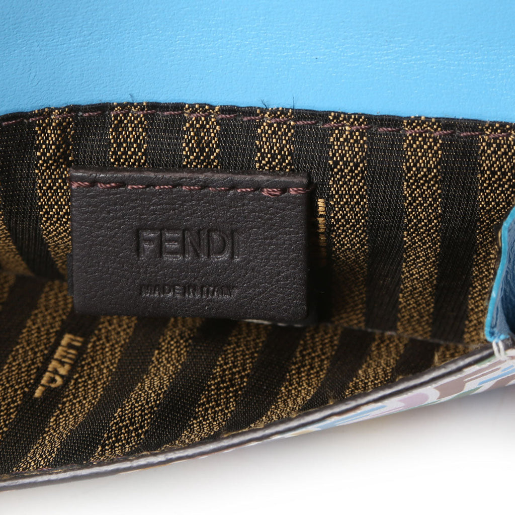 Fendi 8M0423 FF Vertigo Leather Baguette Card Holder Multicolor