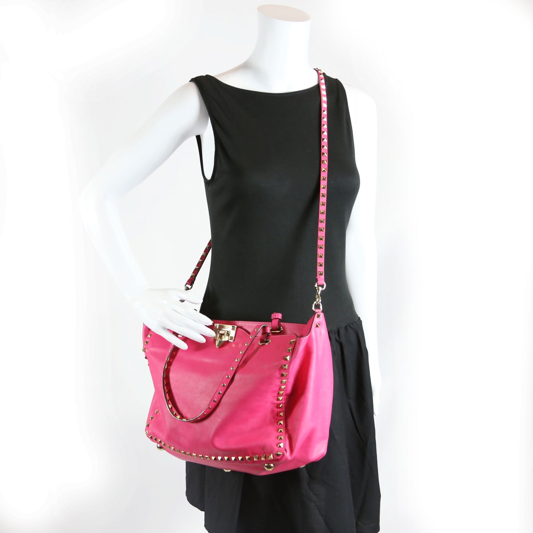 Rockstud Tote Medium Pink