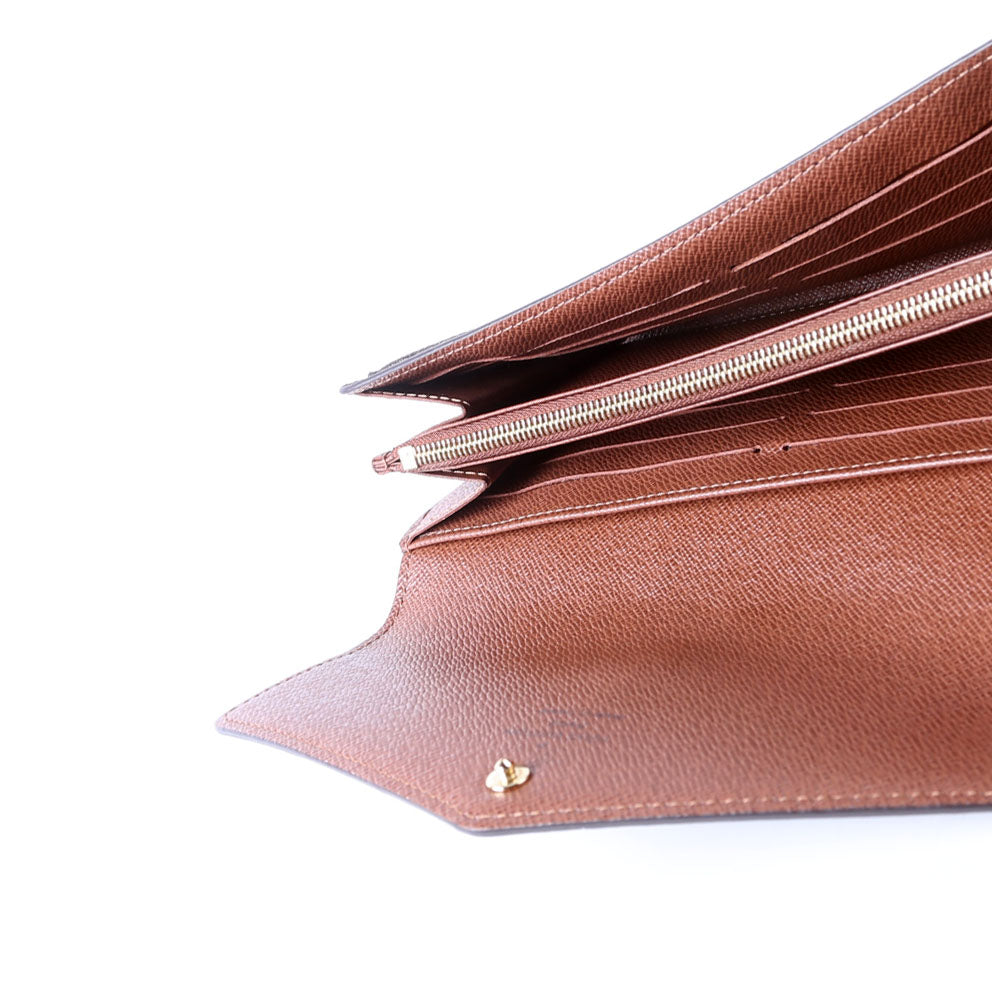 Sarah Wallet Monogram Newer Brown