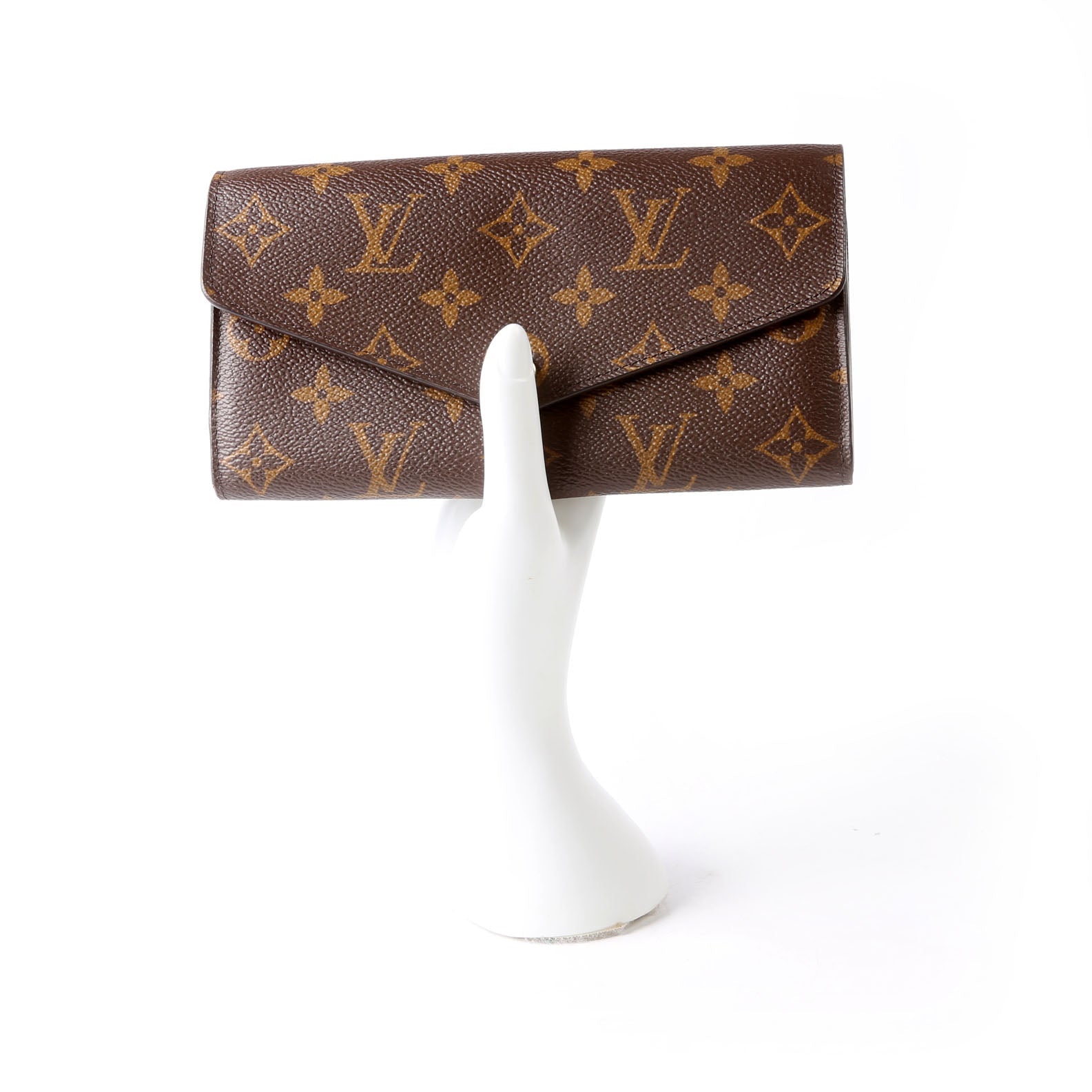 Sarah Wallet Monogram Newer Brown