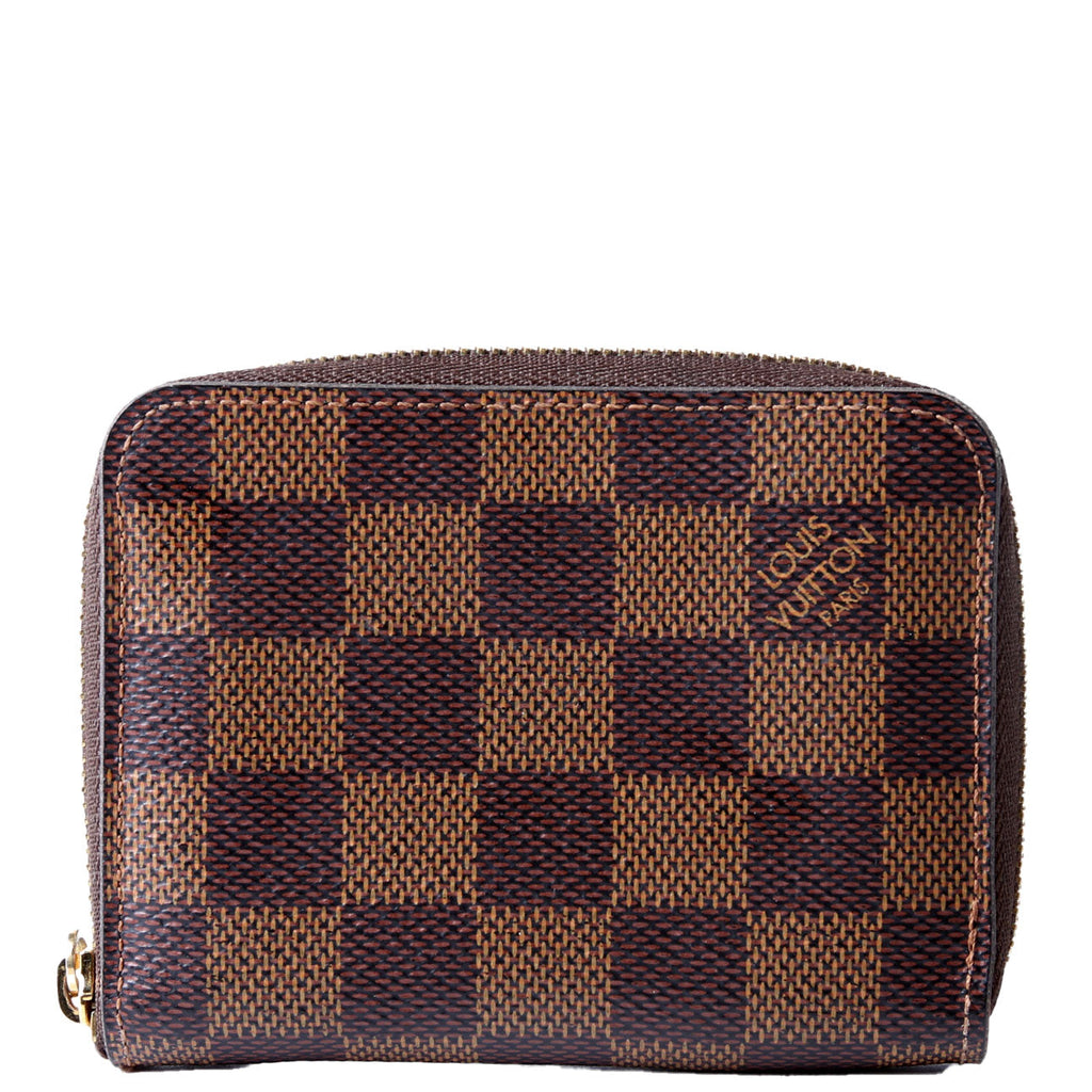 Zippy Coin Purse Damier Ebene Brown/Light Pink