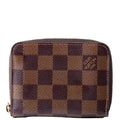Zippy Coin Purse Damier Ebene Brown/Light Pink