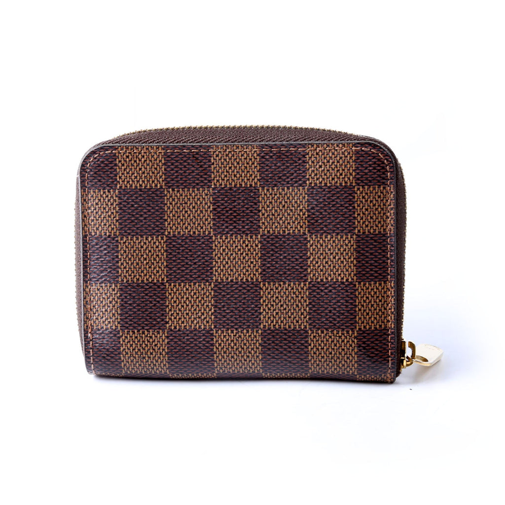 Zippy Coin Purse Damier Ebene Brown/Light Pink