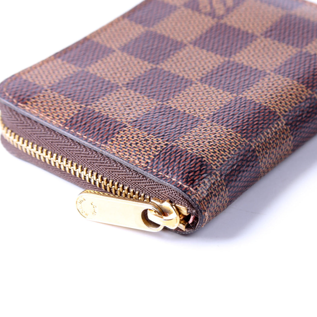 Zippy Coin Purse Damier Ebene Brown/Light Pink