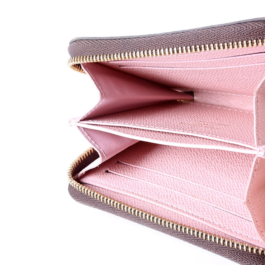 Zippy Coin Purse Damier Ebene Brown/Light Pink