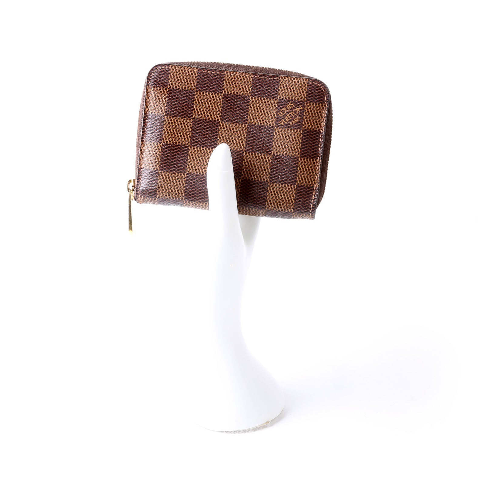 Zippy Coin Purse Damier Ebene Brown/Light Pink