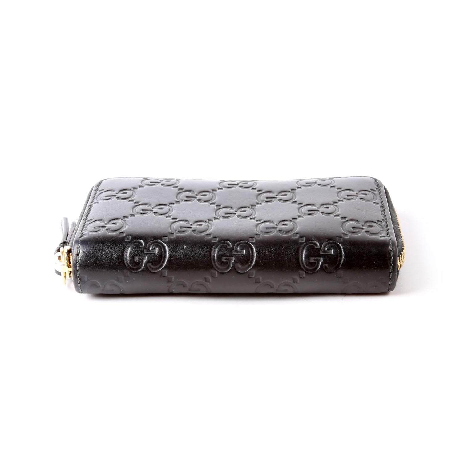 Gucci 447939 Zip Around Card Case Black