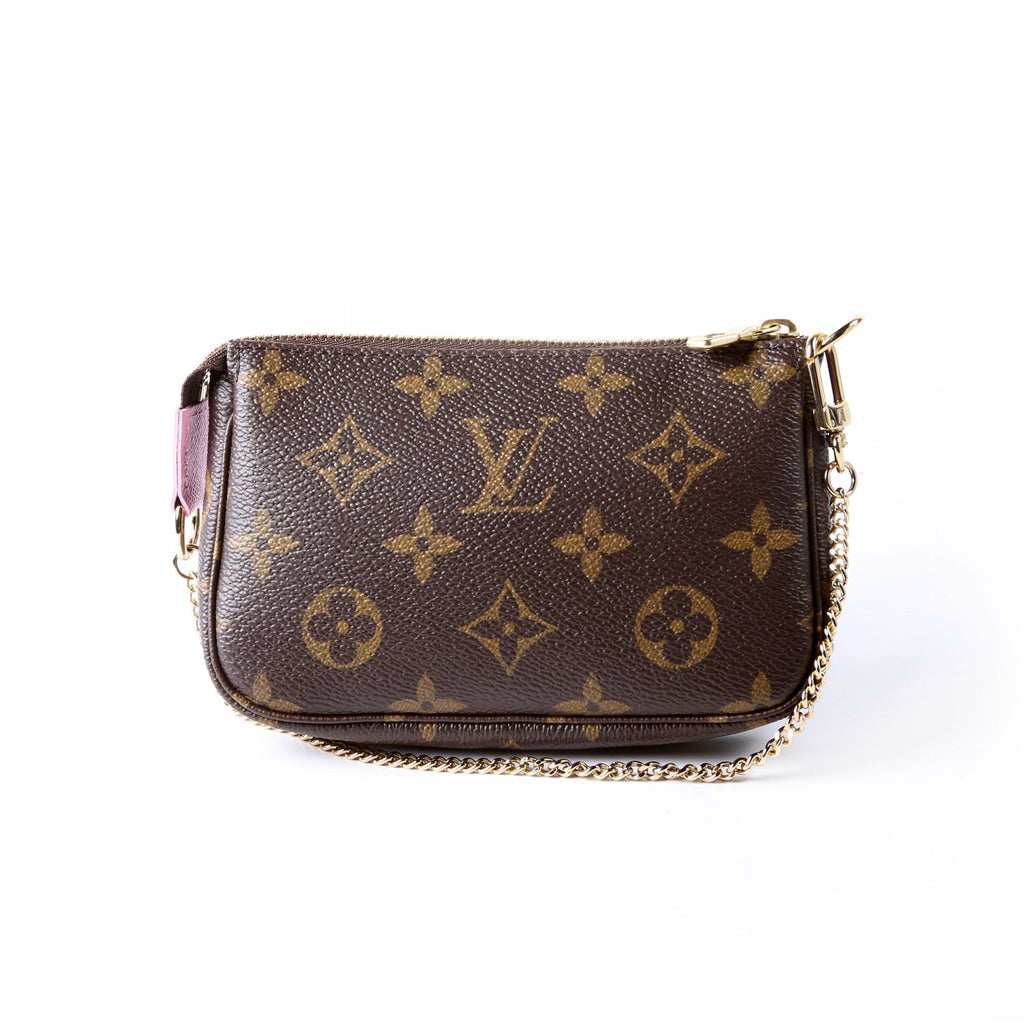 Pochette access Mini 2023 Xmas animation Monogram Brown/Multicolor/Pink