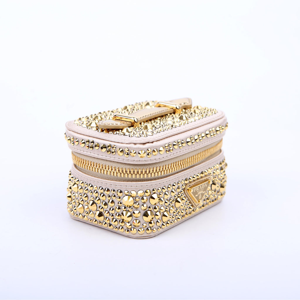 Prada Degrade Crystal Vanity Case Small Gold