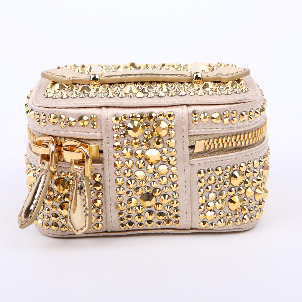 Prada Degrade Crystal Vanity Case Small Gold