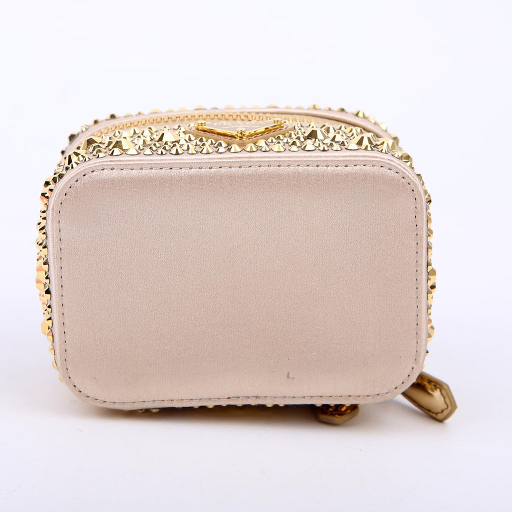 Prada Degrade Crystal Vanity Case Small Gold