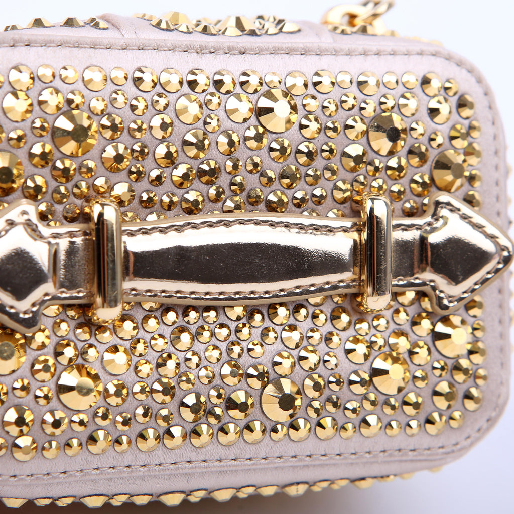 Prada Degrade Crystal Vanity Case Small Gold