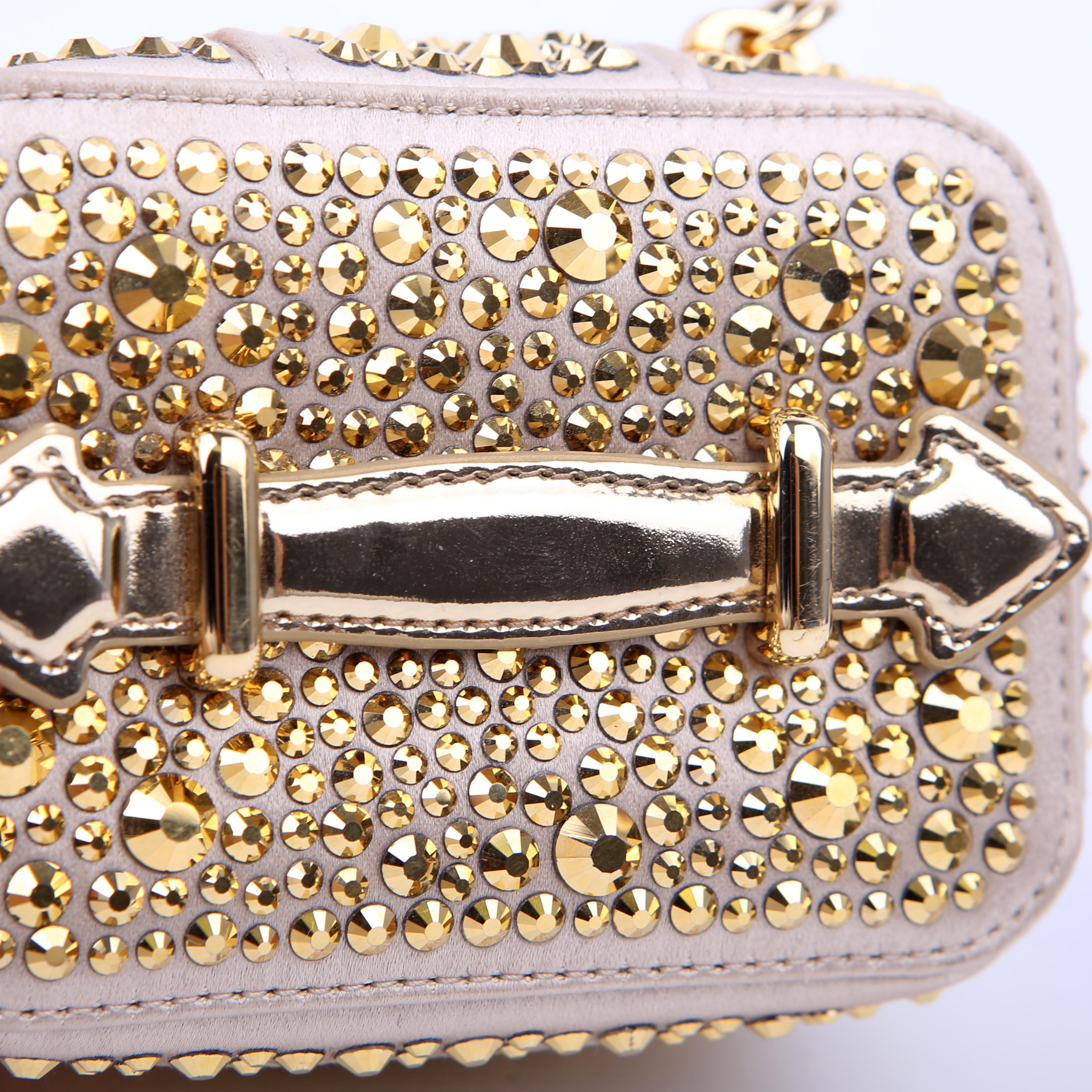 Prada Degrade Crystal Vanity Case Small Gold