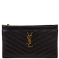 SAINT LAURENT 636312 Grain De Poudre Bill Pouch Black