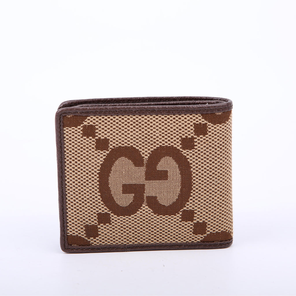 Gucci 699308 Jumbo GG Canvas Bifold Wallet