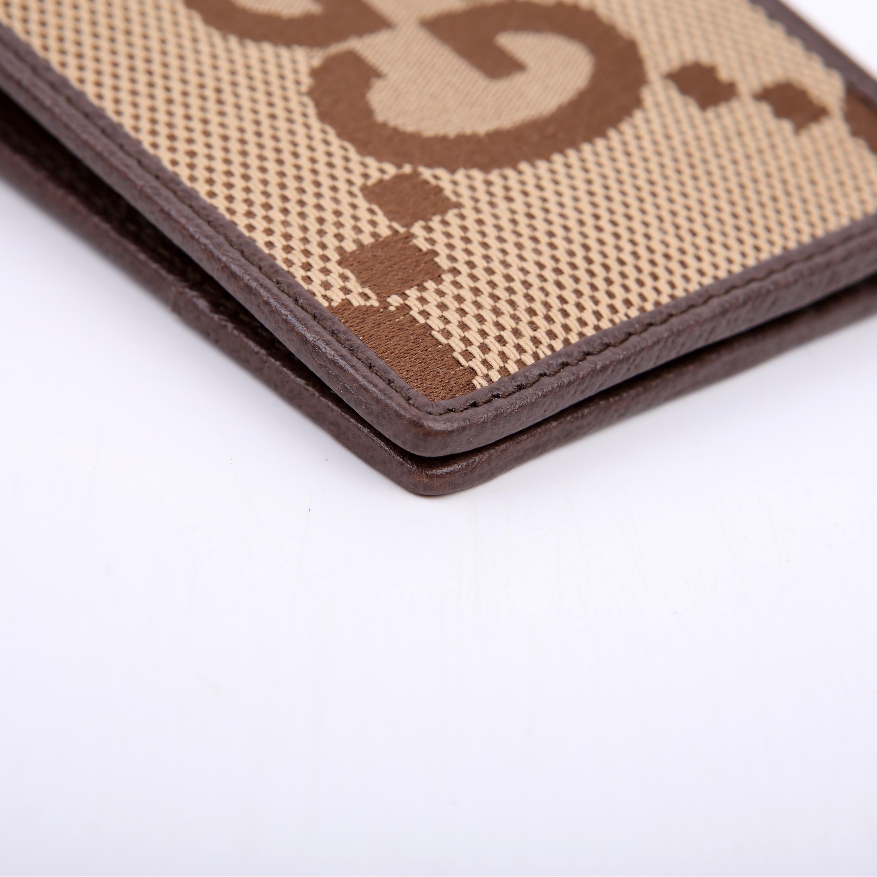 Gucci 699308 Jumbo GG Canvas Bifold Wallet