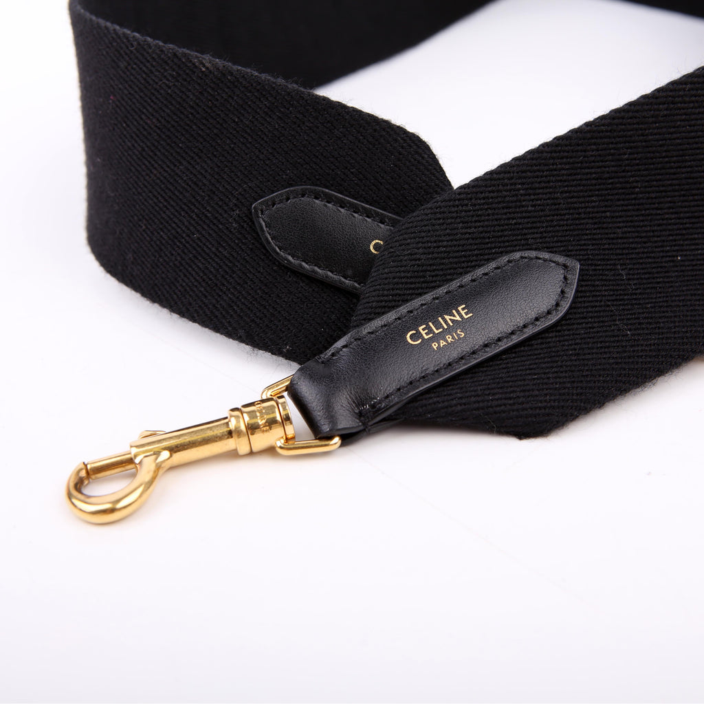 Wool Jacquard Logo Short Shoulder Strap Black