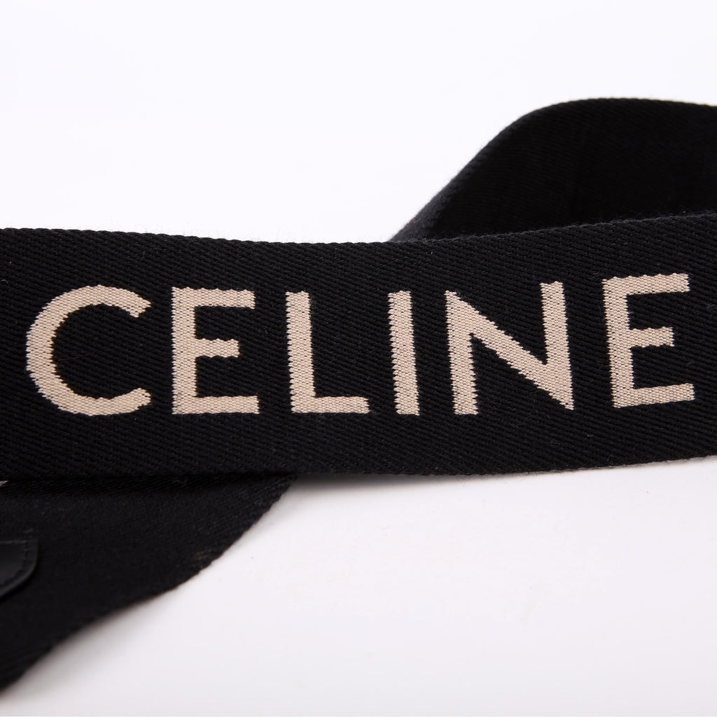 Wool Jacquard Logo Short Shoulder Strap Black