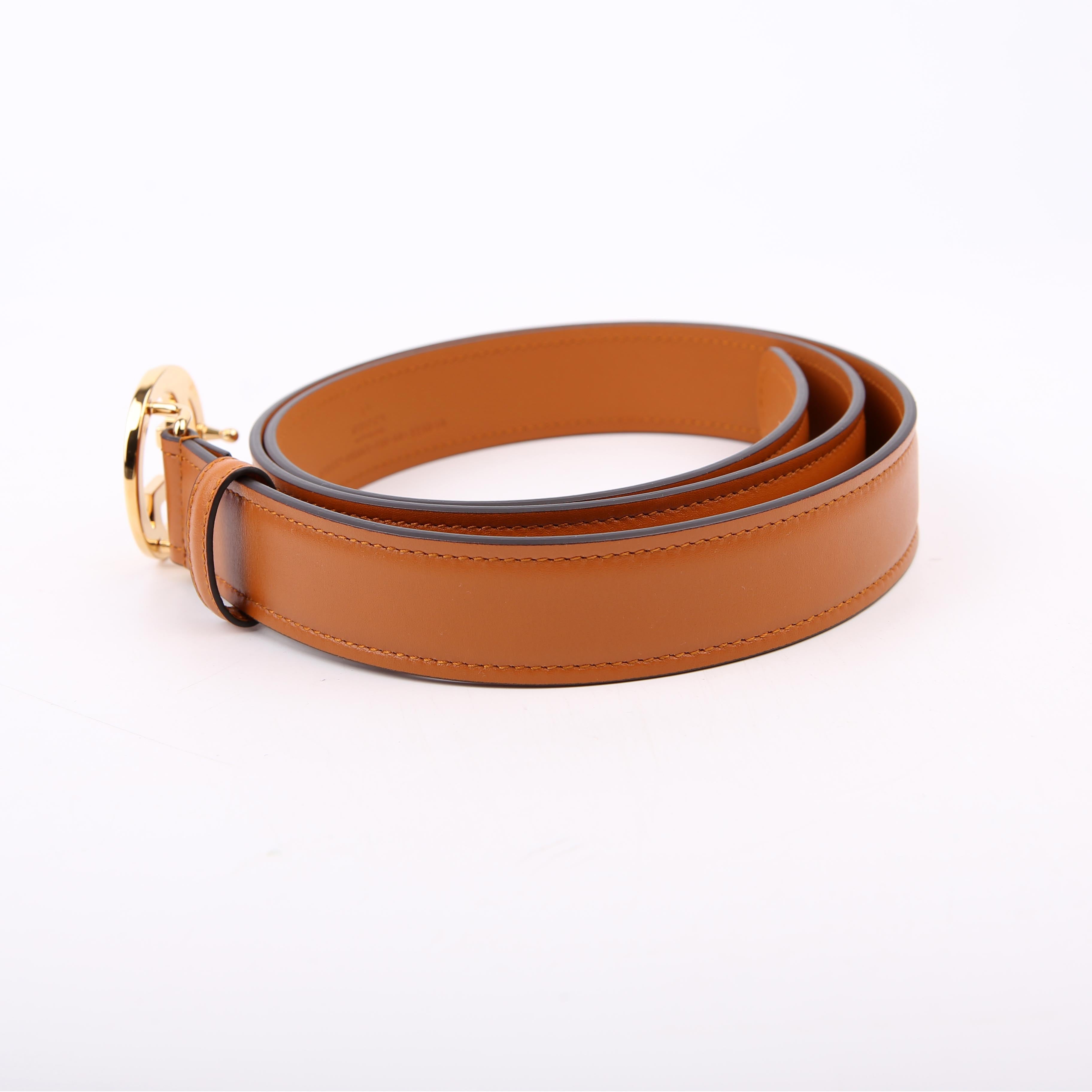 Gucci 690557 Blondie Leather Belt Size 110/44 Brown