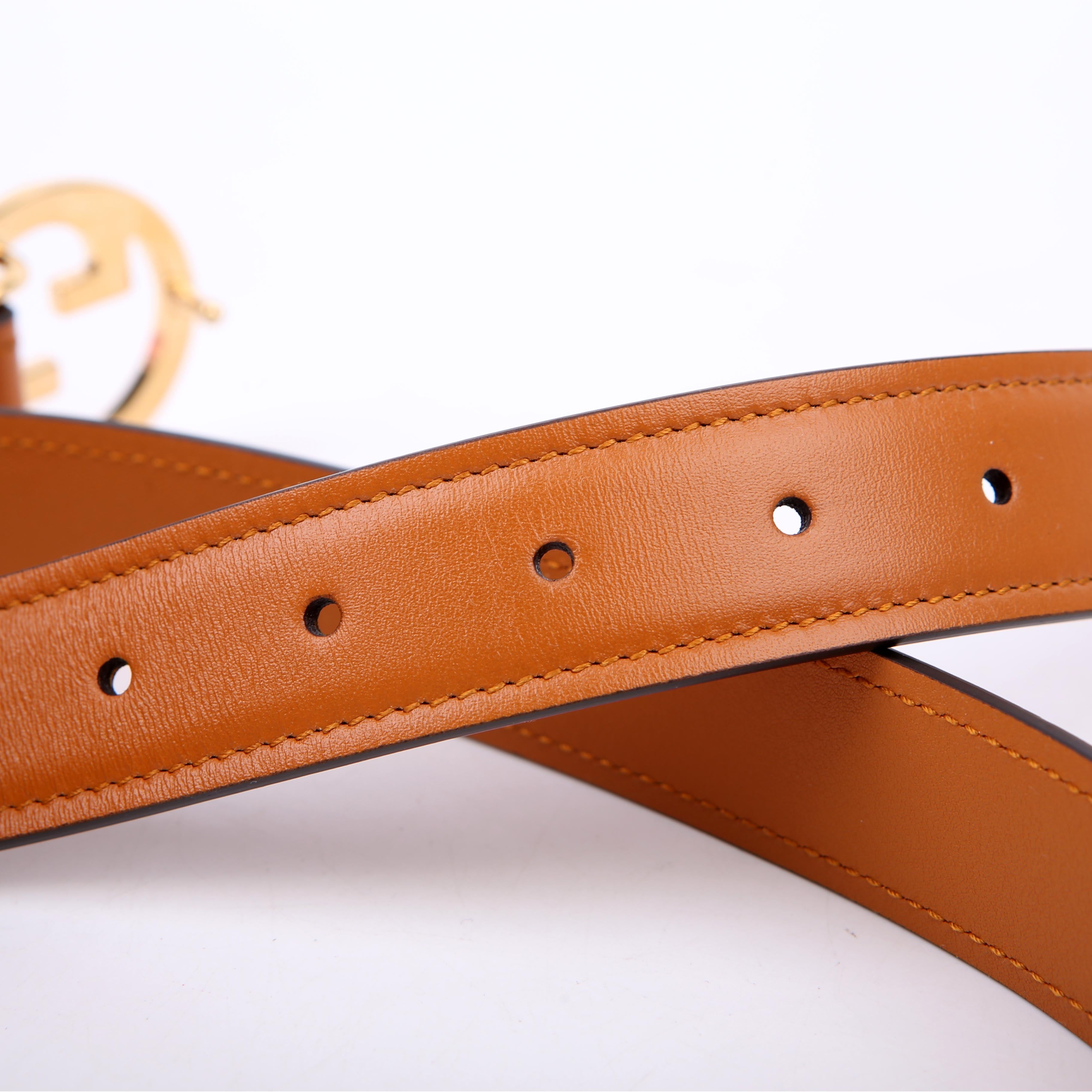Gucci 690557 Blondie Leather Belt Size 110/44 Brown