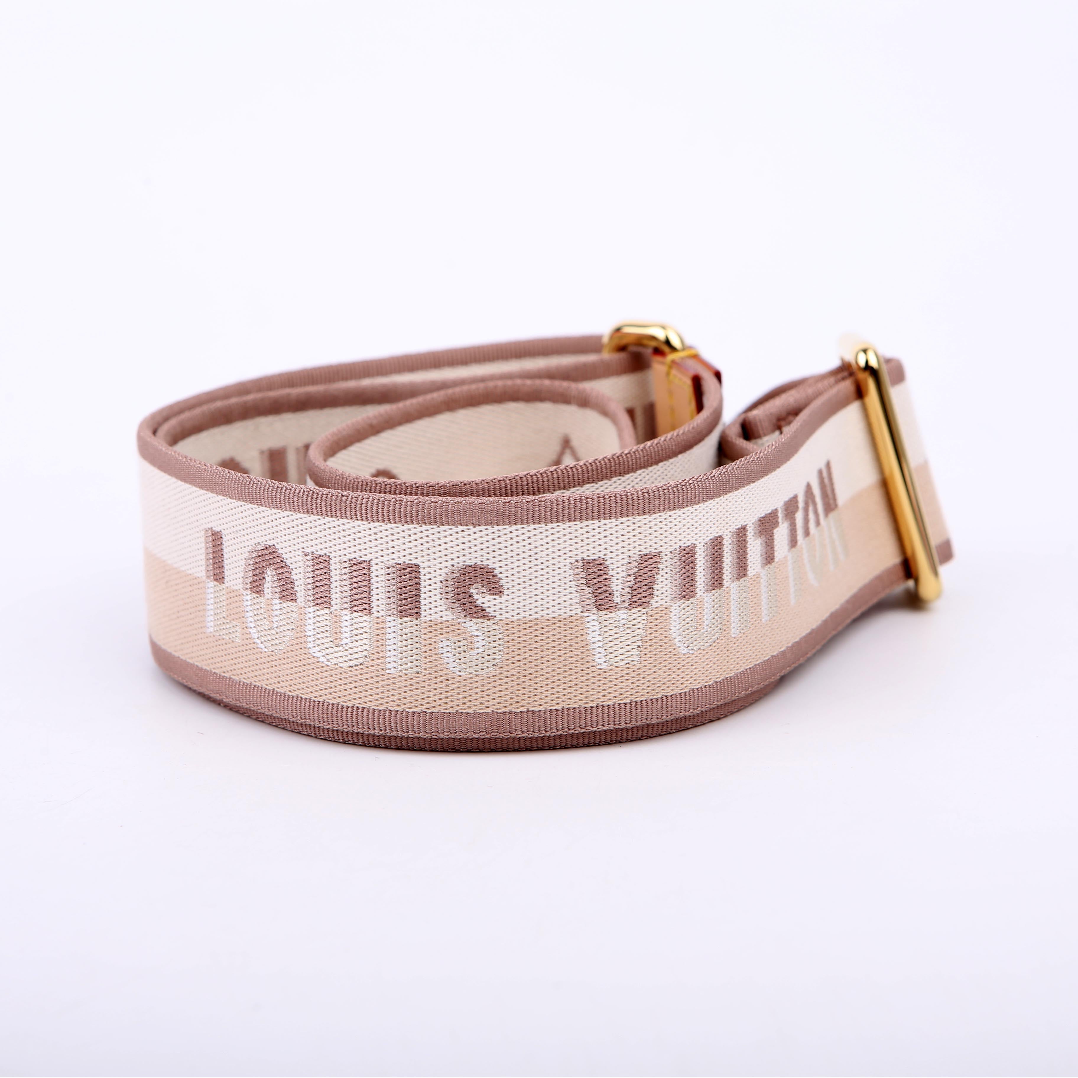 Jacquard Sporty Bandouliere Strap Beige