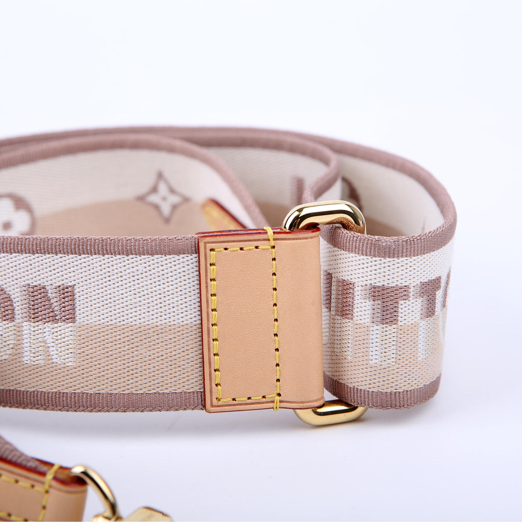 Jacquard Sporty Bandouliere Strap Beige
