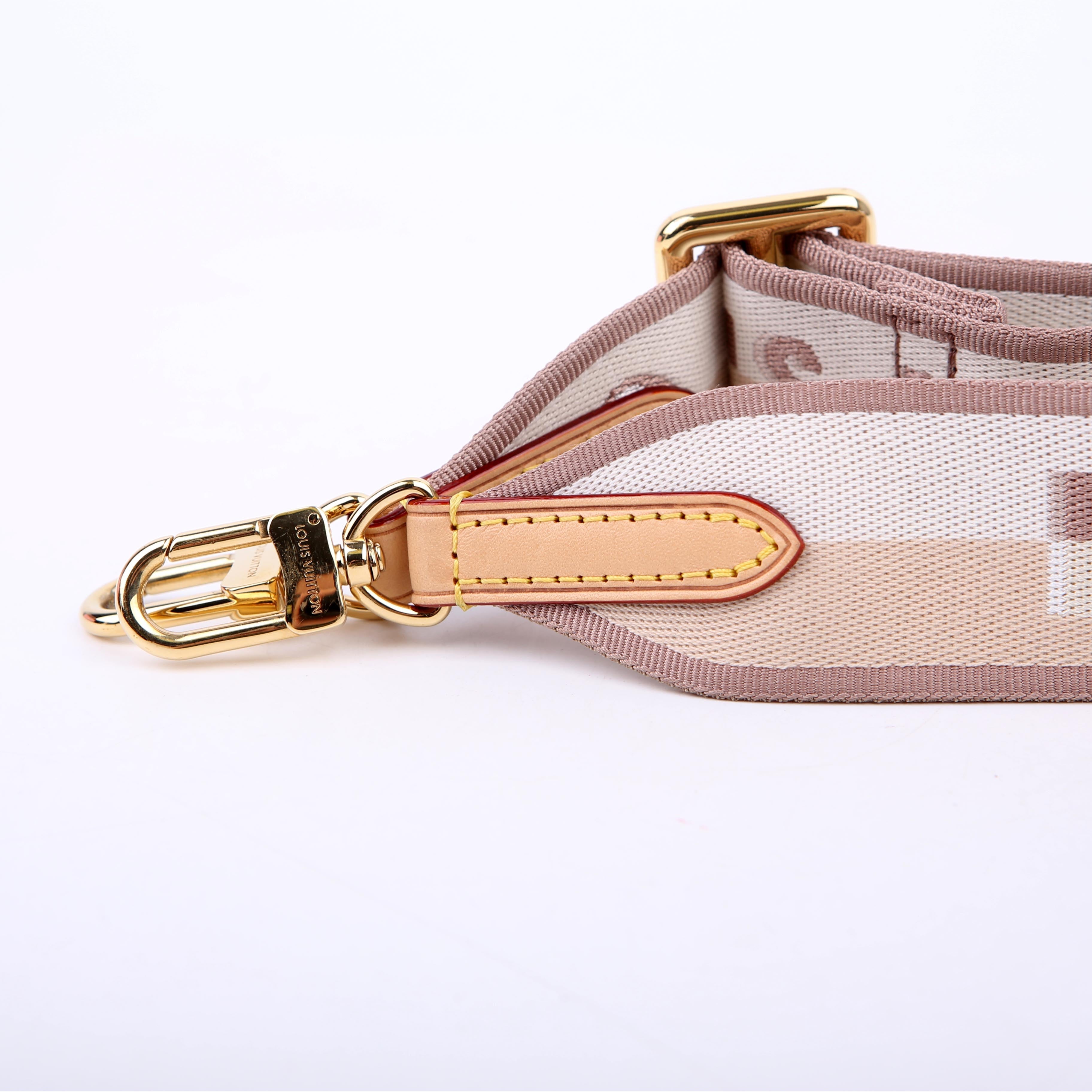 Jacquard Sporty Bandouliere Strap Beige