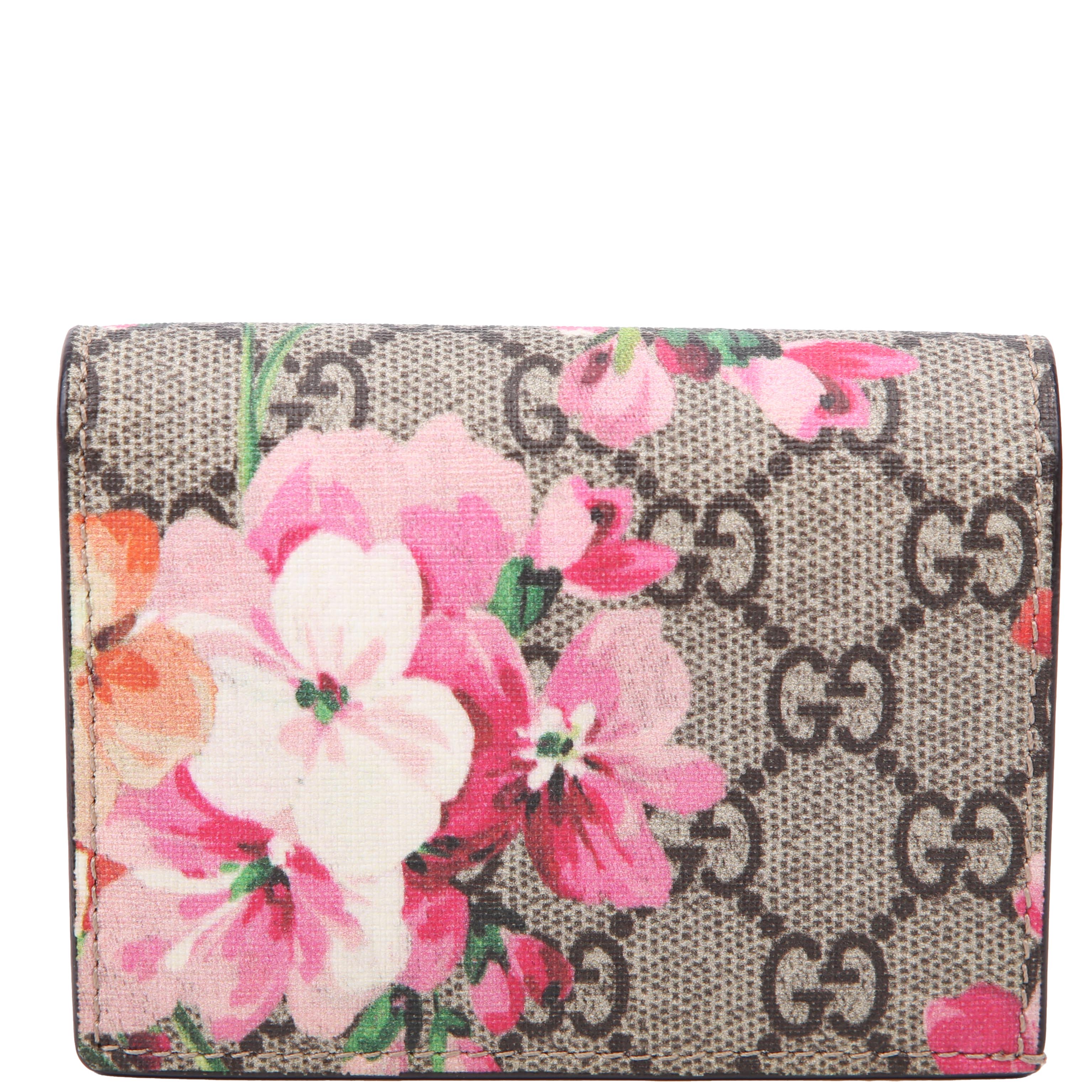 Gucci 453176 GG Blooms Card Case Pink