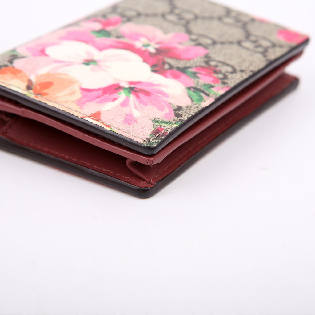 Gucci 453176 GG Blooms Card Case Pink