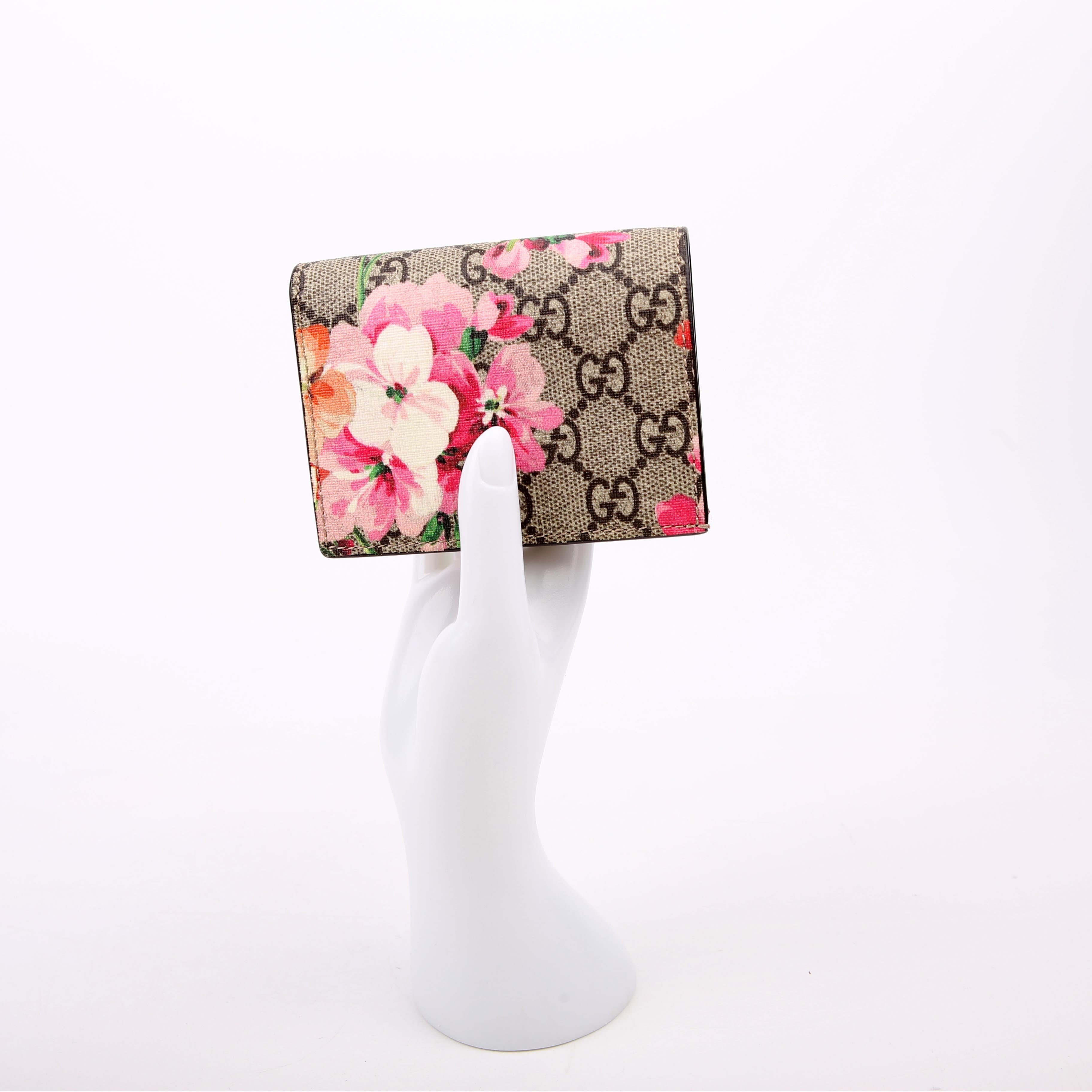 Gucci 453176 GG Blooms Card Case Pink
