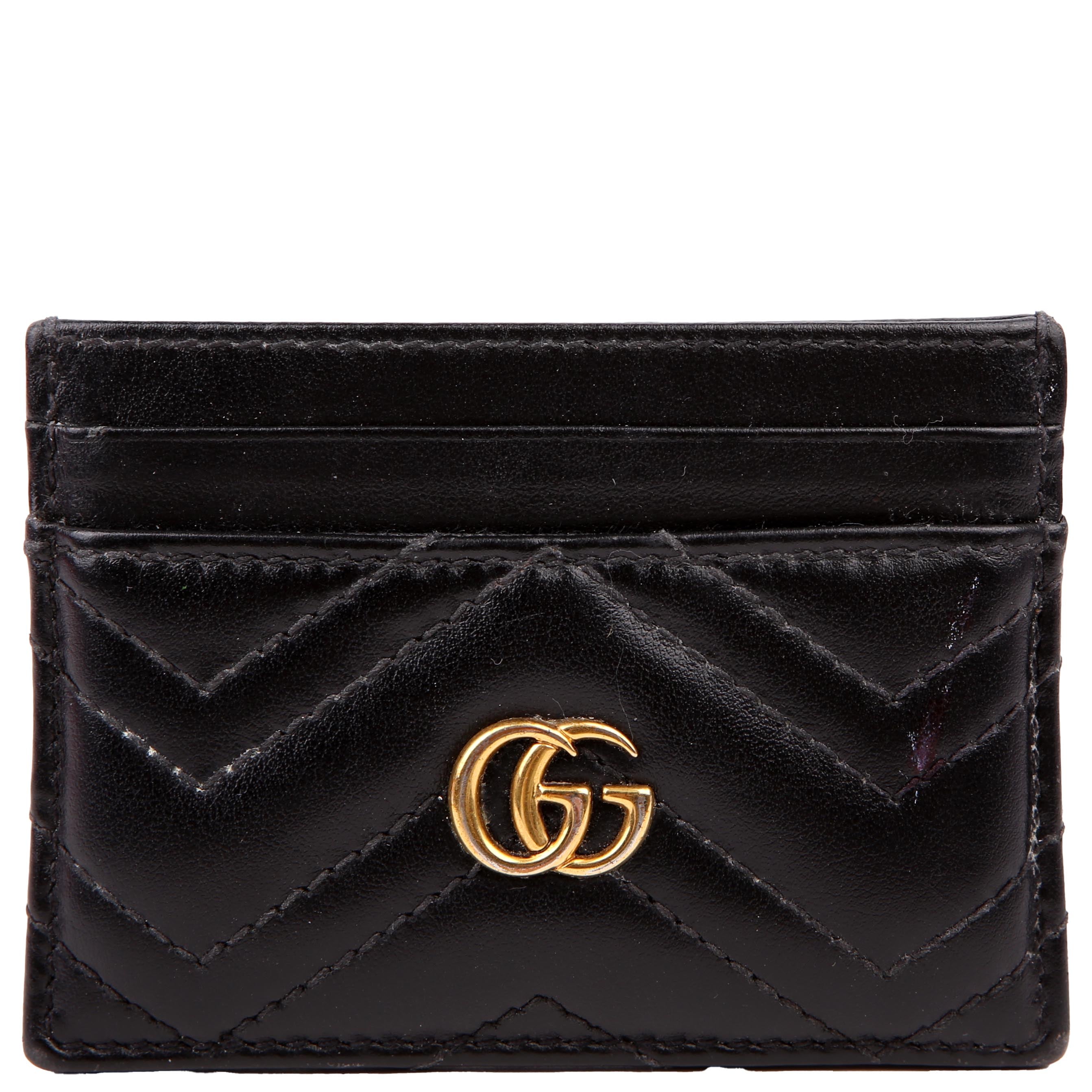 Gucci 443127 GG Marmont Card Holder Black